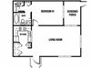 A1 - 1 Bedroom / 1 Bath - 820 Sq. Ft. Floor plan Image